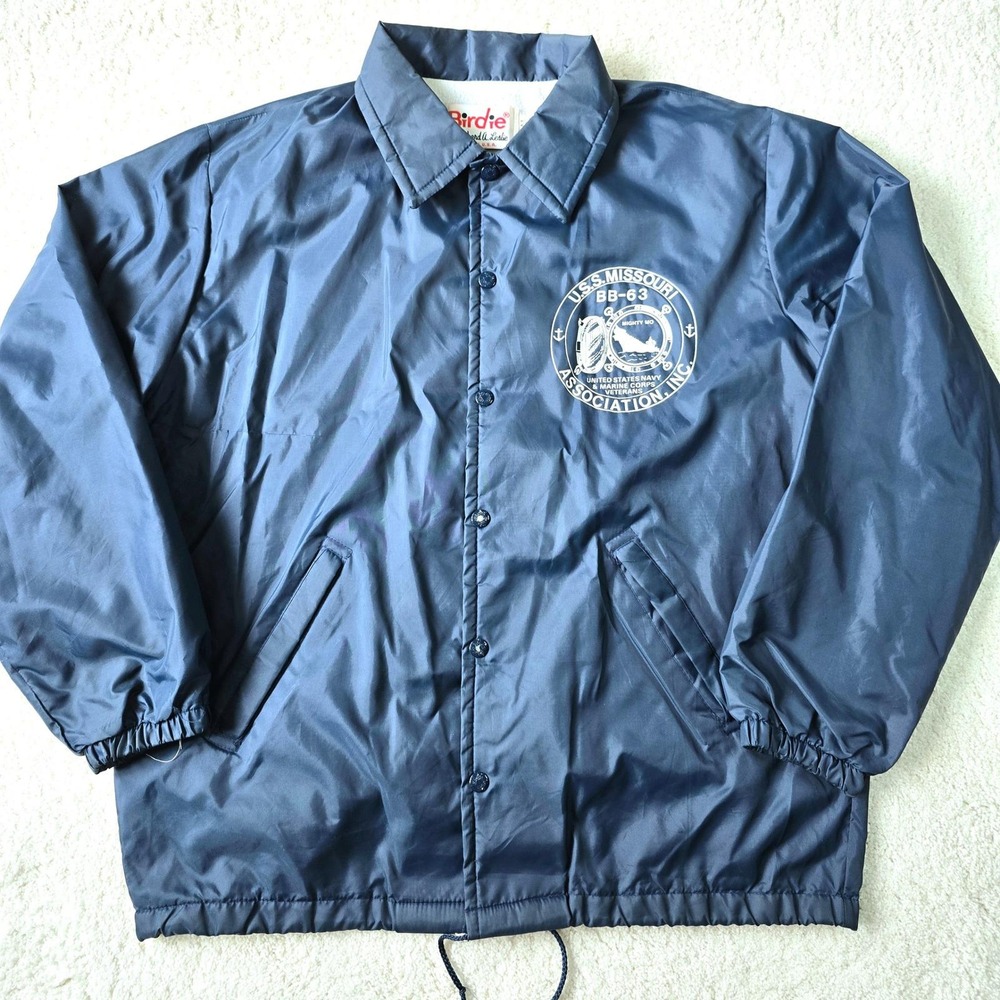 USS Missouri BB-63 Association Navy Veteran Mens Size M Windbreaker Made in USA